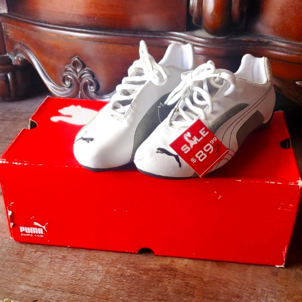 Puma White and Black Athletic Shoes